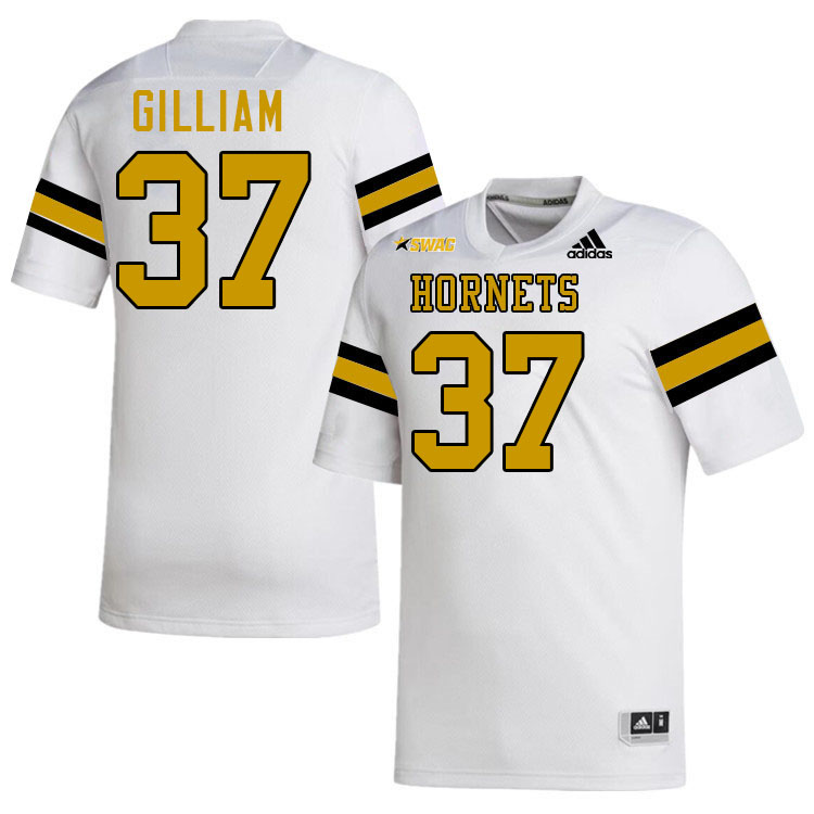 Alabama State Hornets #37 Brandon Gilliam College Football Jerseys,Uniforms-White
